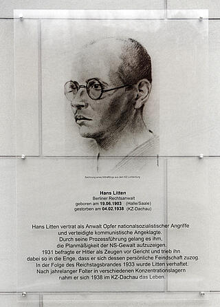 Litten-Gedenktafel am Gebäude der BRAK in Berlin